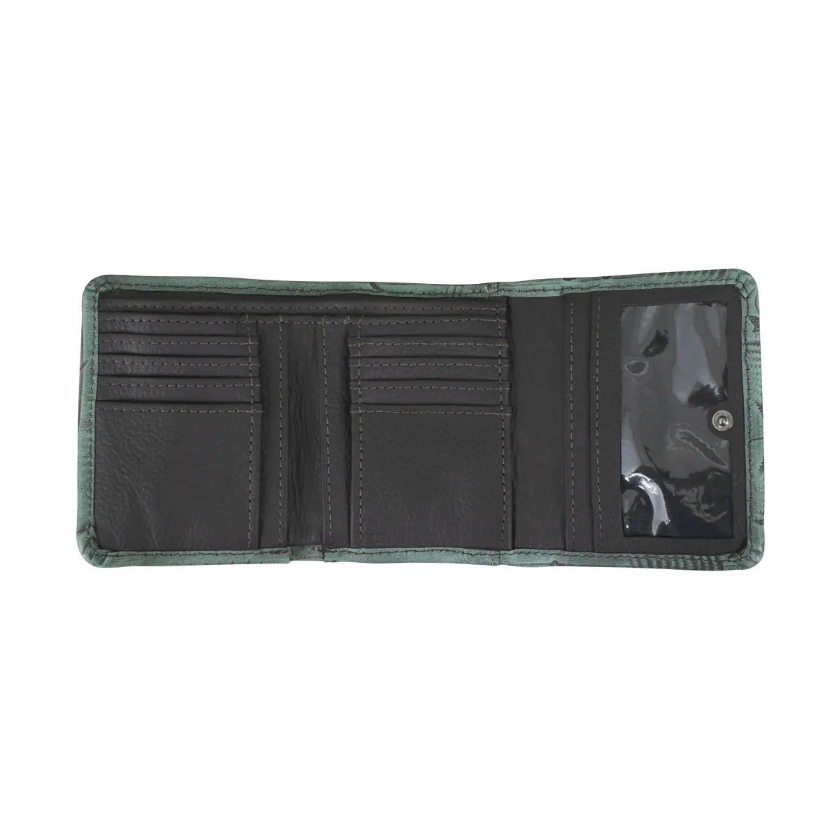 Small Ladies' Tri-Fold Wallet - Black