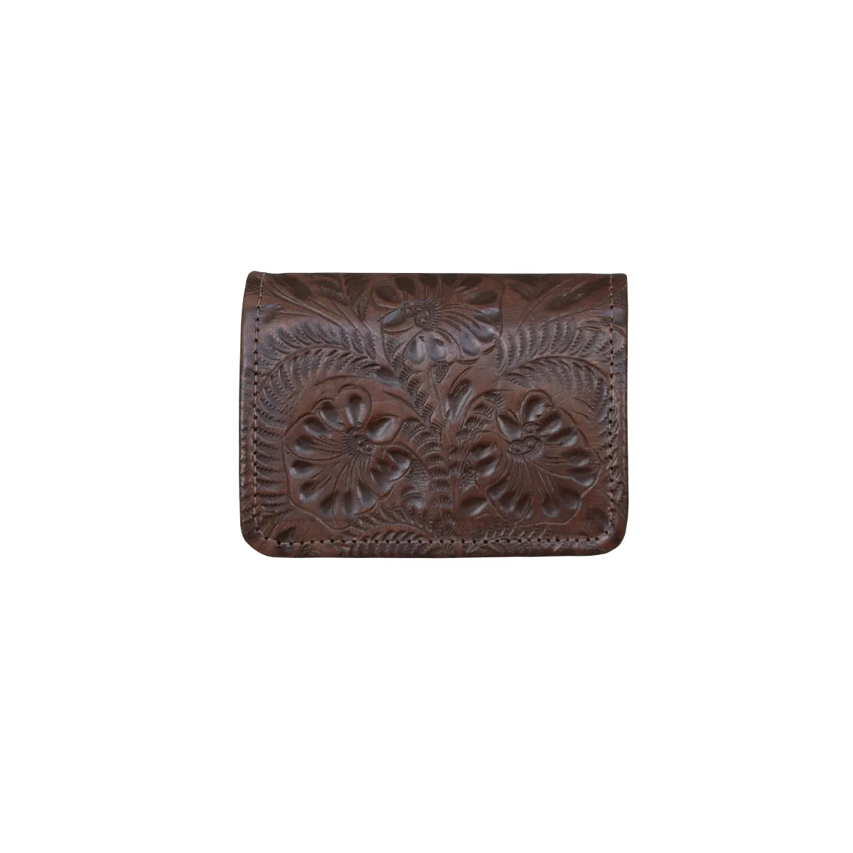 Small Ladies' Tri-Fold Wallet - Dark Brown