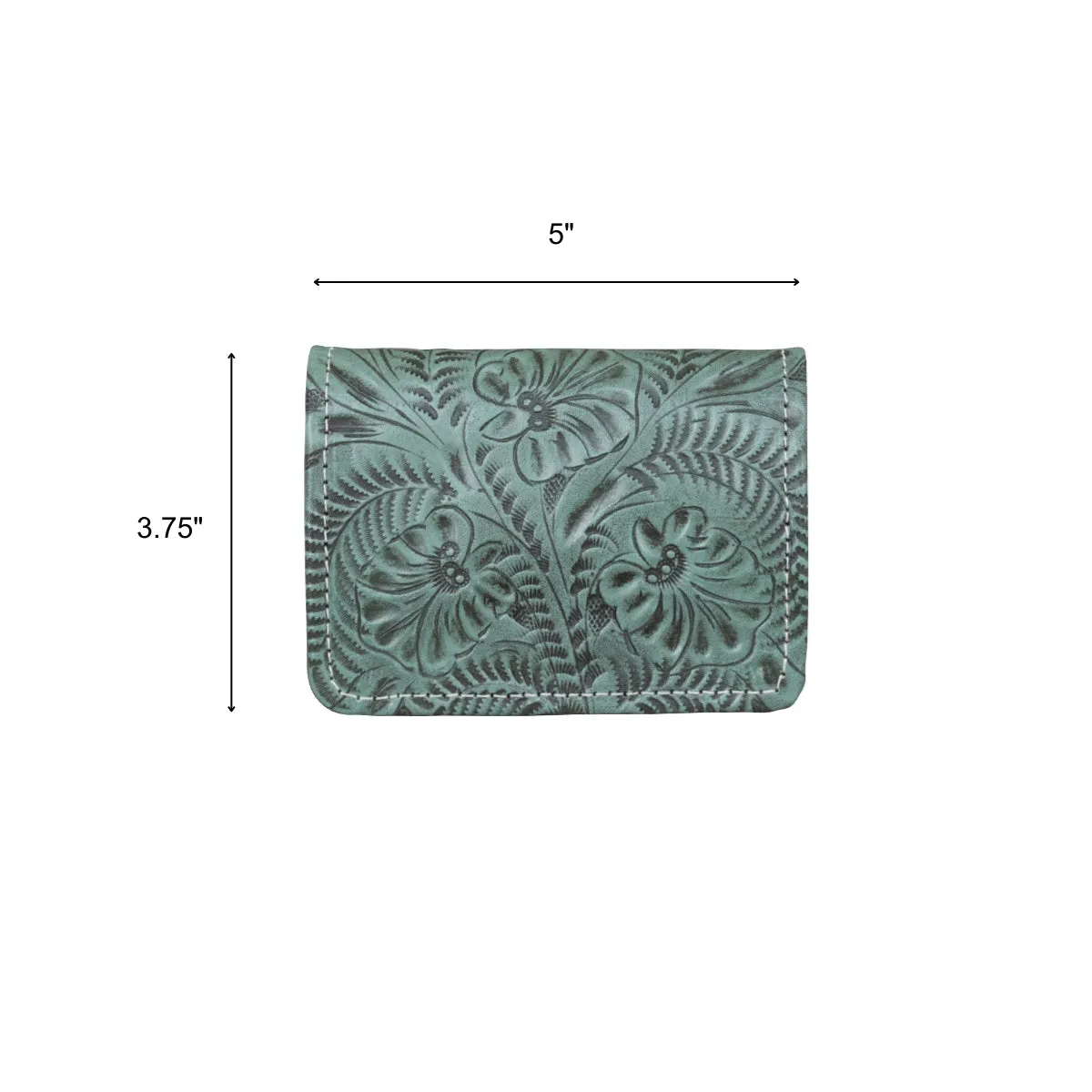 Small Ladies' Tri-Fold Wallet - Marine Turquoise