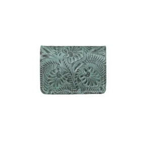 Small Ladies' Tri-Fold Wallet - Marine Turquoise