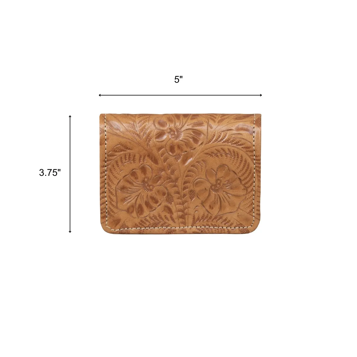 Small Ladies' Tri-Fold Wallet - Natural Tan