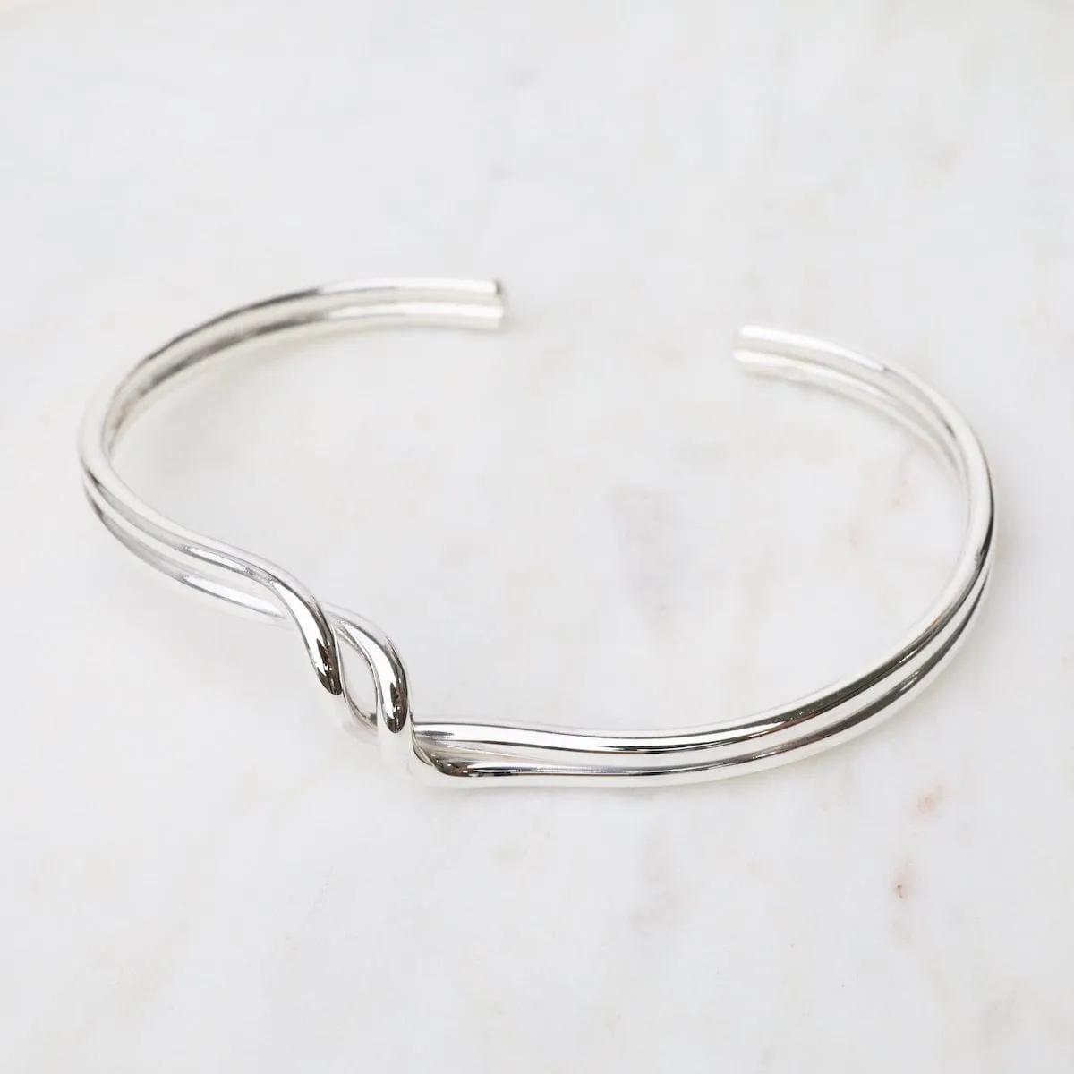 Sterling Silver Cuff with Double Wave