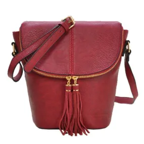 Tassel Accent Flap Crossbody