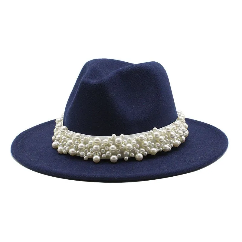 Wide Brim Felt Fedora Jazz Hats Pork-Pie Church Derby Cap