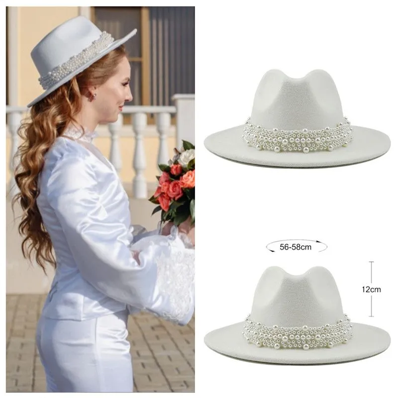 Wide Brim Felt Fedora Jazz Hats Pork-Pie Church Derby Cap