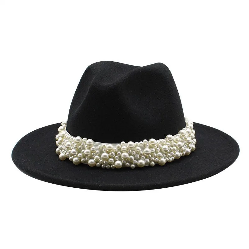 Wide Brim Felt Fedora Jazz Hats Pork-Pie Church Derby Cap