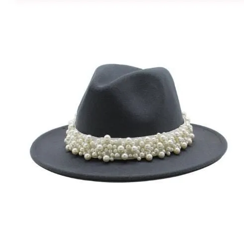 Wide Brim Felt Fedora Jazz Hats Pork-Pie Church Derby Cap