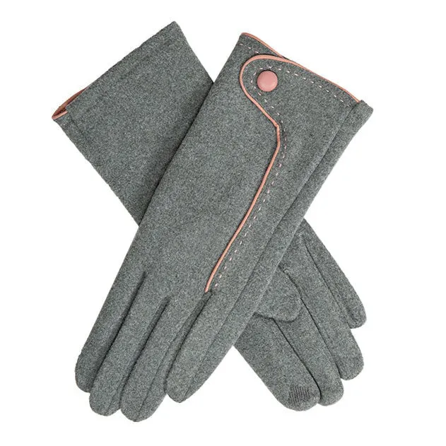 Women’s Touchscreen Gloves with Contrast Details