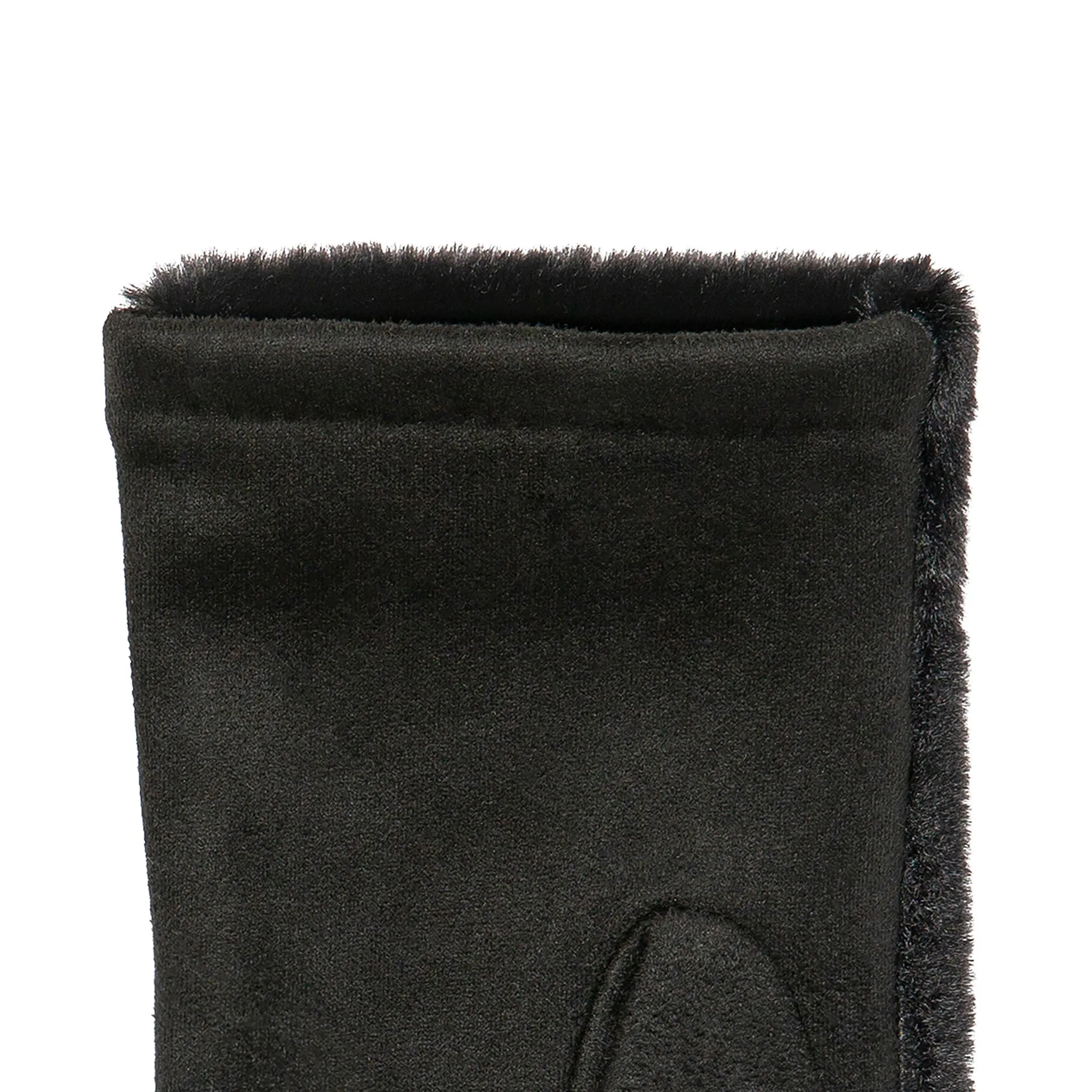 Women’s Touchscreen Velour-Lined Faux Fur and Faux Suede Gloves