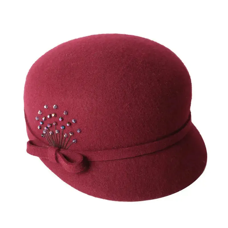 Woolen Peak Felt Hat Cap