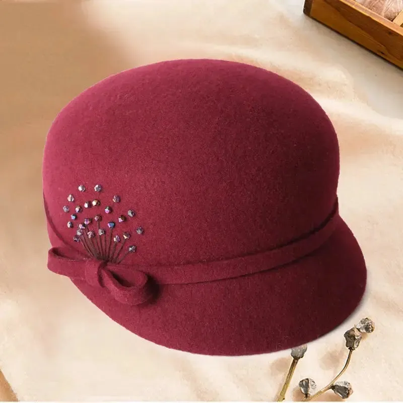 Woolen Peak Felt Hat Cap