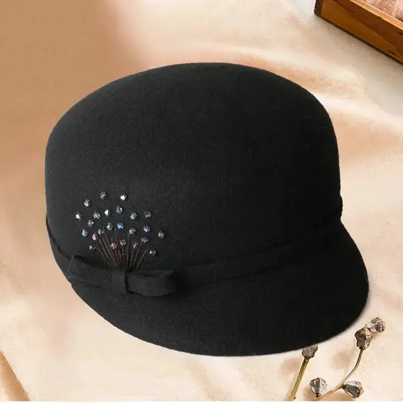 Woolen Peak Felt Hat Cap