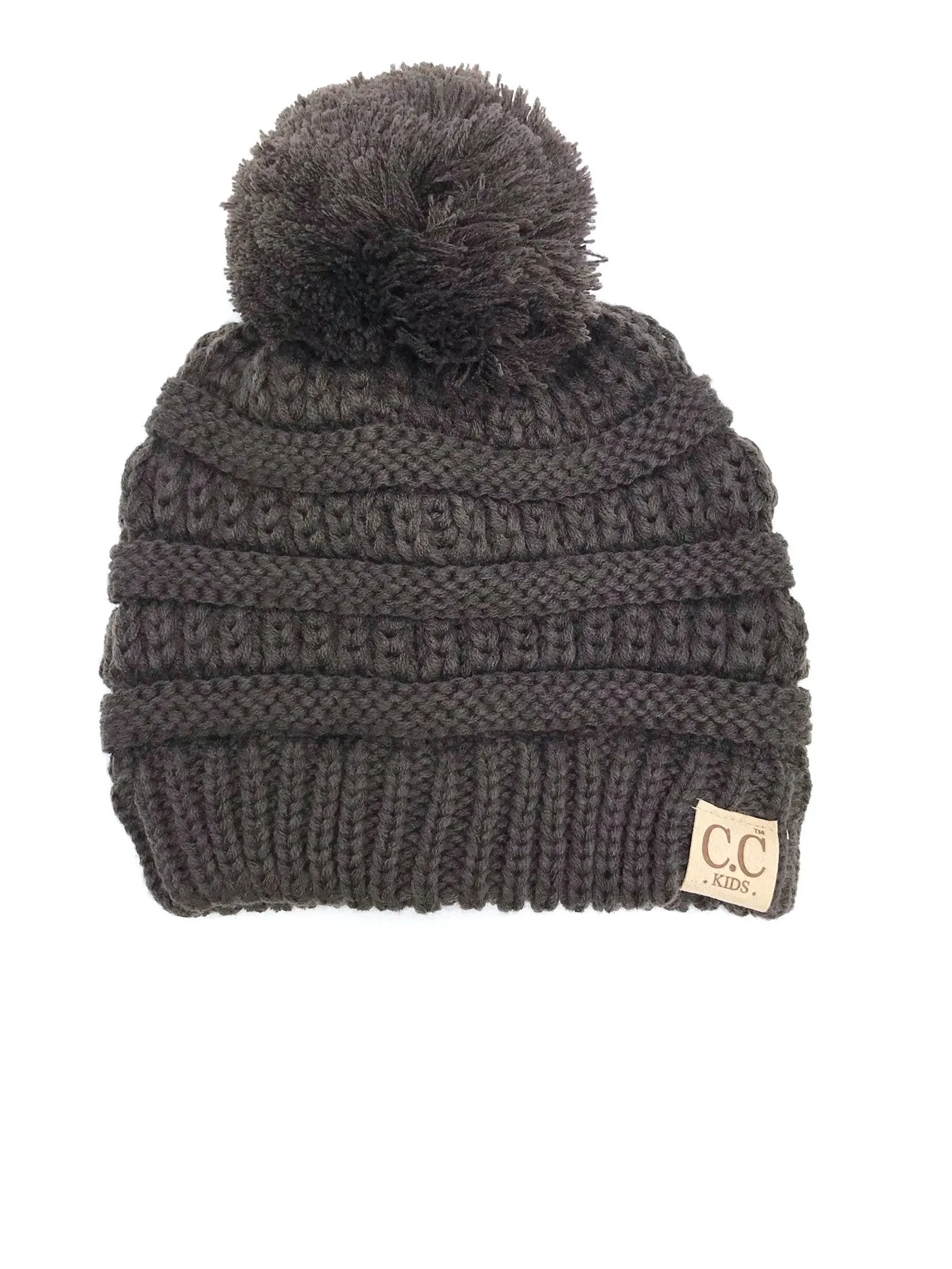 YJ-847 POM Brown Kid Beanie